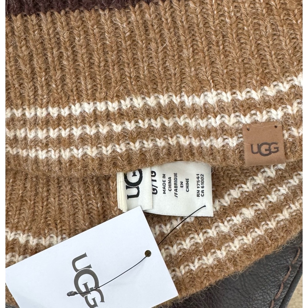 UGG Brown and Tan Knit Hat. #2 - Picture 9 of 10